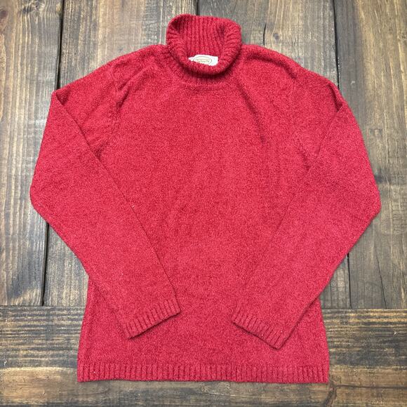 Talbots Petites Women’s‎ Red Nylon Turtle Neck Sweater Size P - Picture 1 of 6